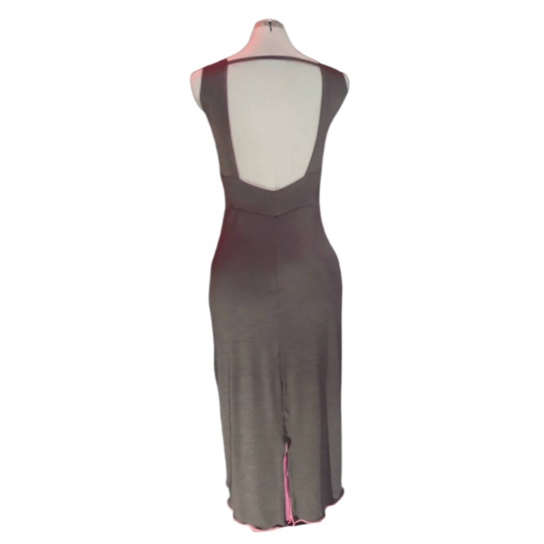 "Jackie Roma Midi" reversible dress in cold silk