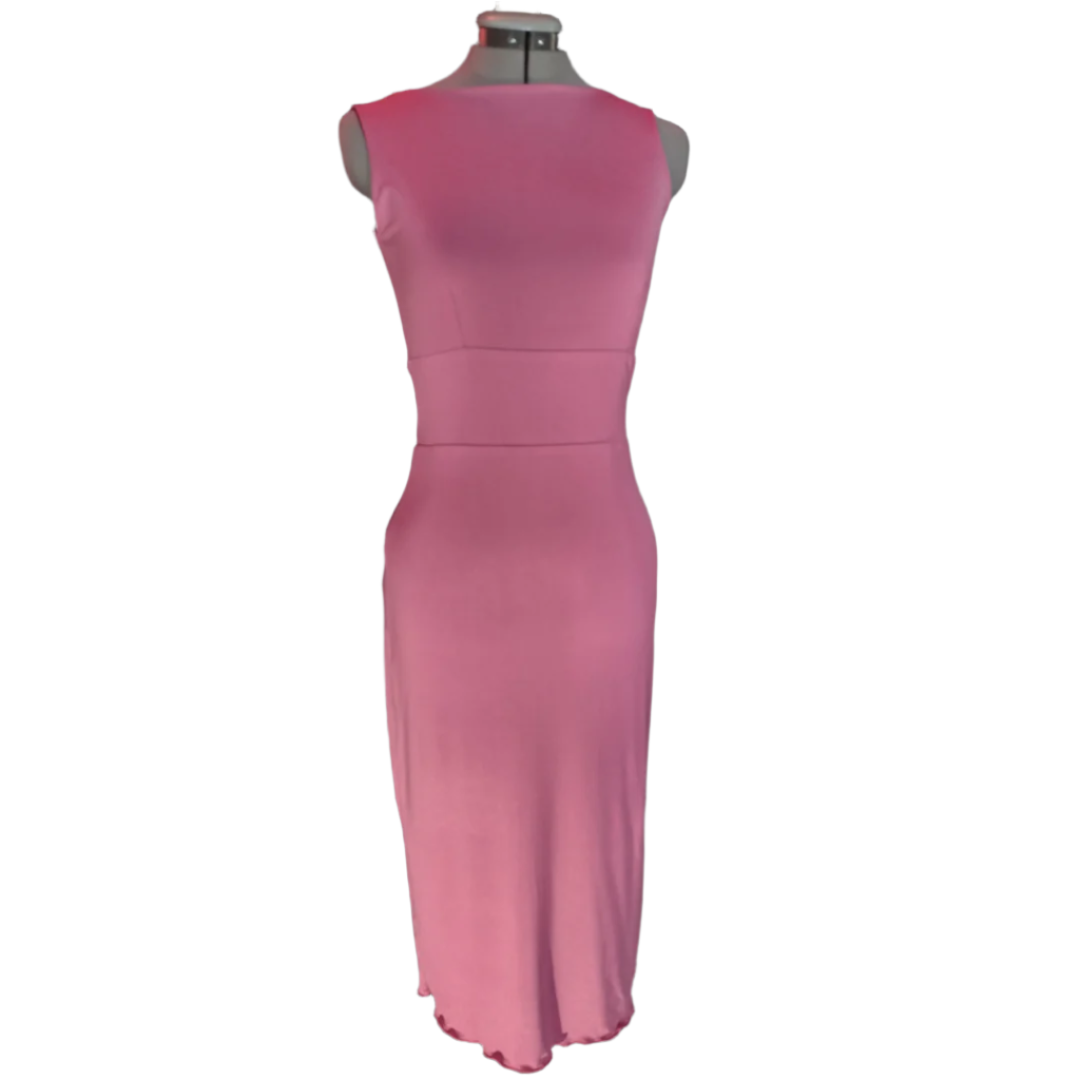 "Jackie Roma Midi" reversible dress in cold silk