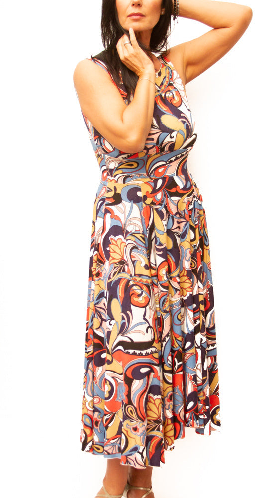"Estela Midi" dress in Cold Silk