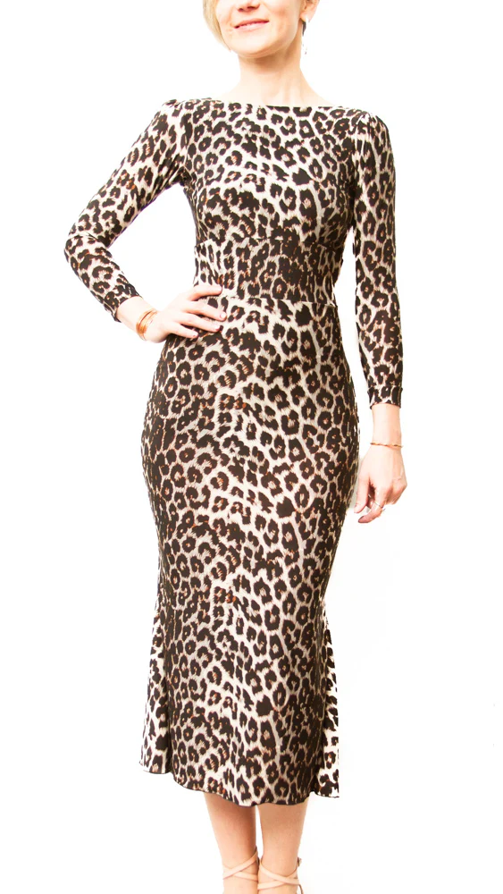 "Winter in Paris" cold silk Dress