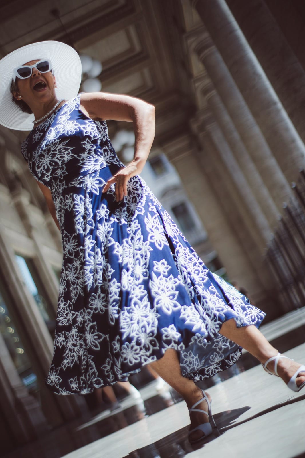 "Estela Midi" dress in Cold Silk
