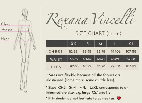 Roxana vincelli sizes