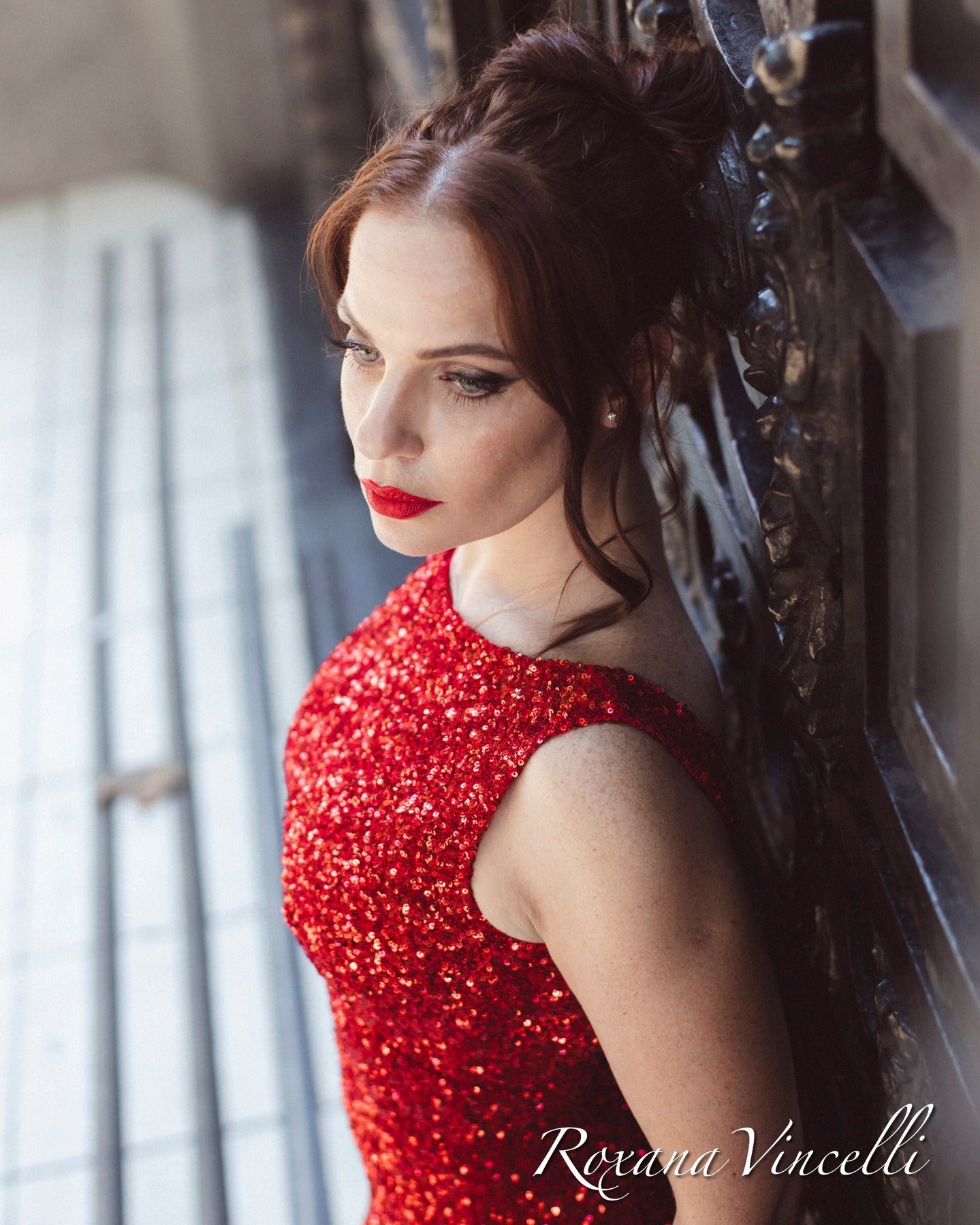 "Jackie Paris Midi" Tango Dress in Sequin Roxana Vincelli USA