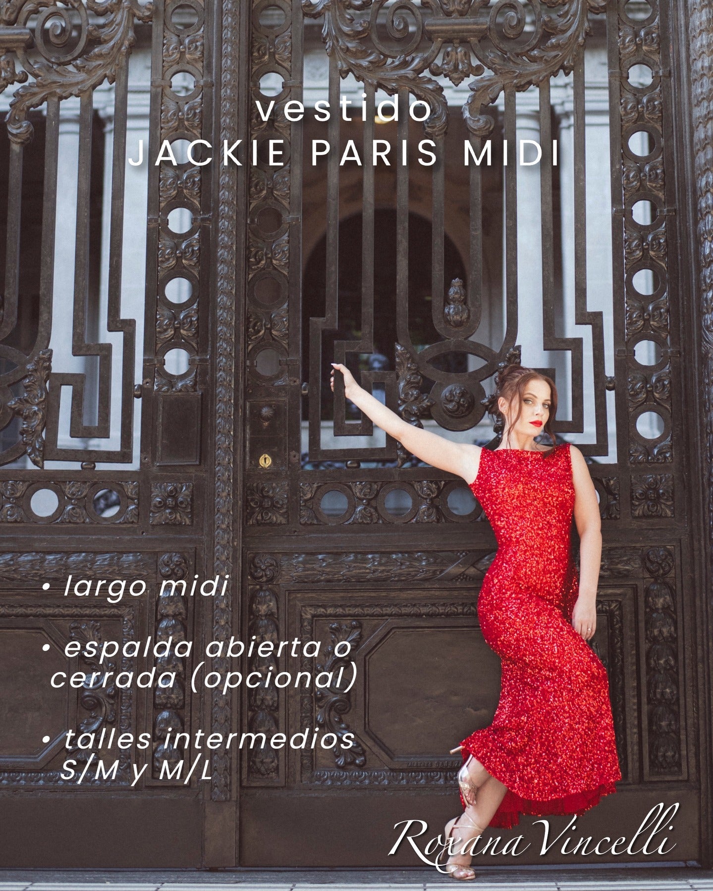 "Jackie Paris Midi" Tango Dress in Sequin Roxana Vincelli USA