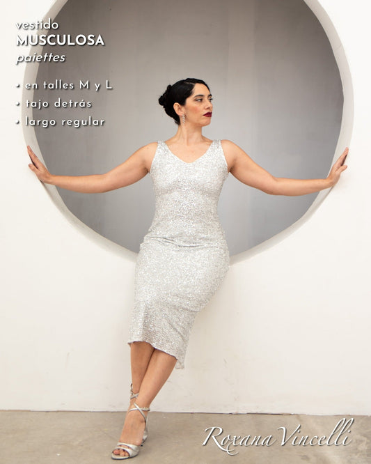 "Pencil" reversible Dress Sequin Roxana Vincelli USA