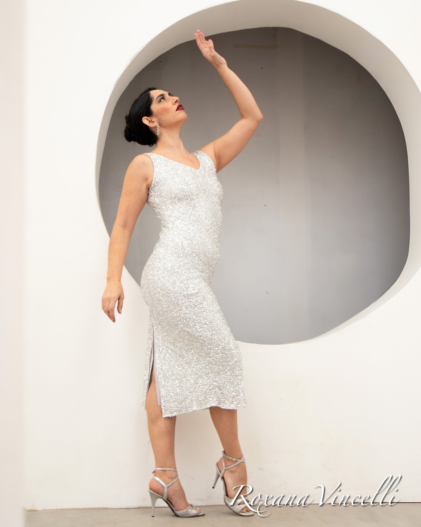 "Pencil" reversible Dress Sequin Roxana Vincelli USA