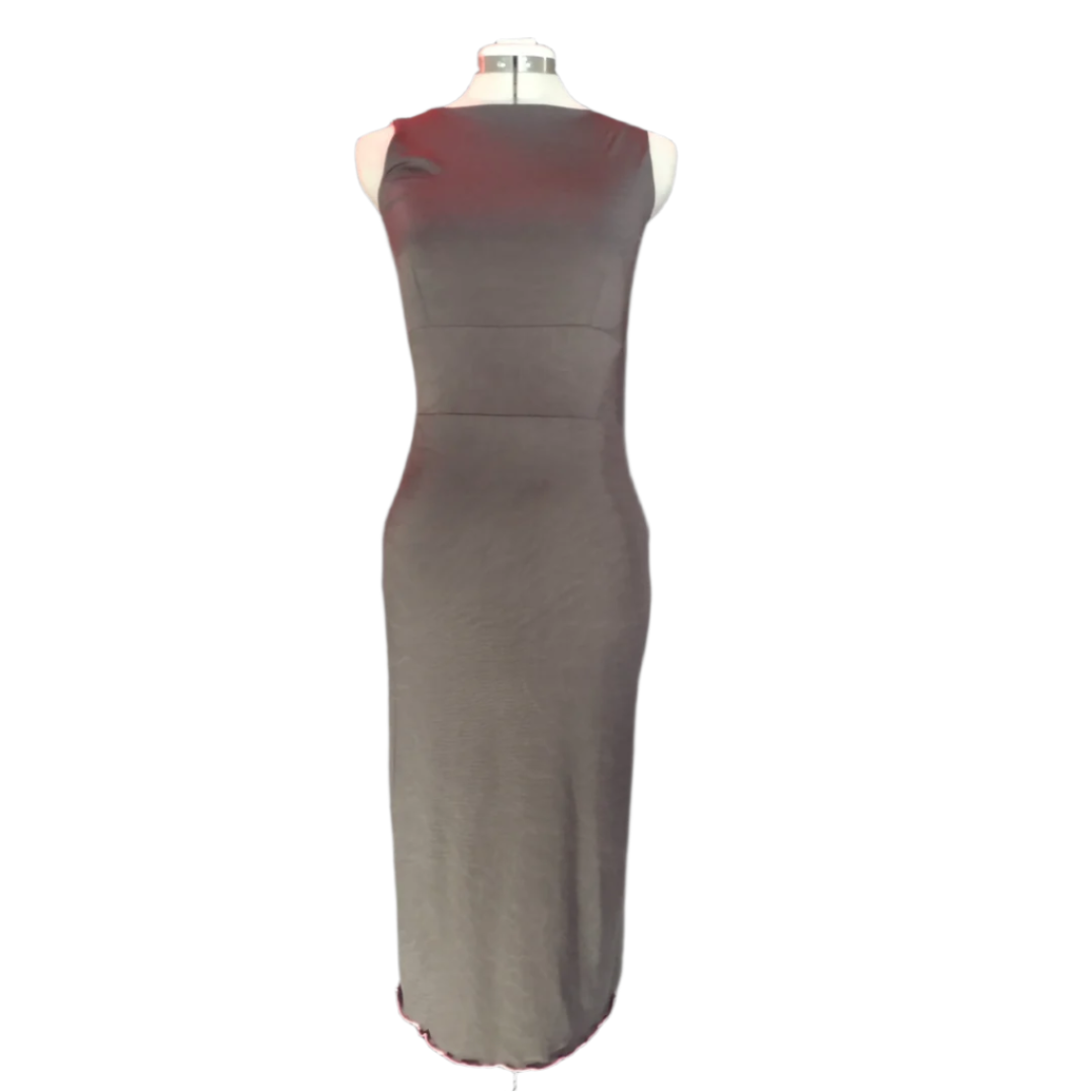 "Jackie Roma Midi" reversible dress in cold silk