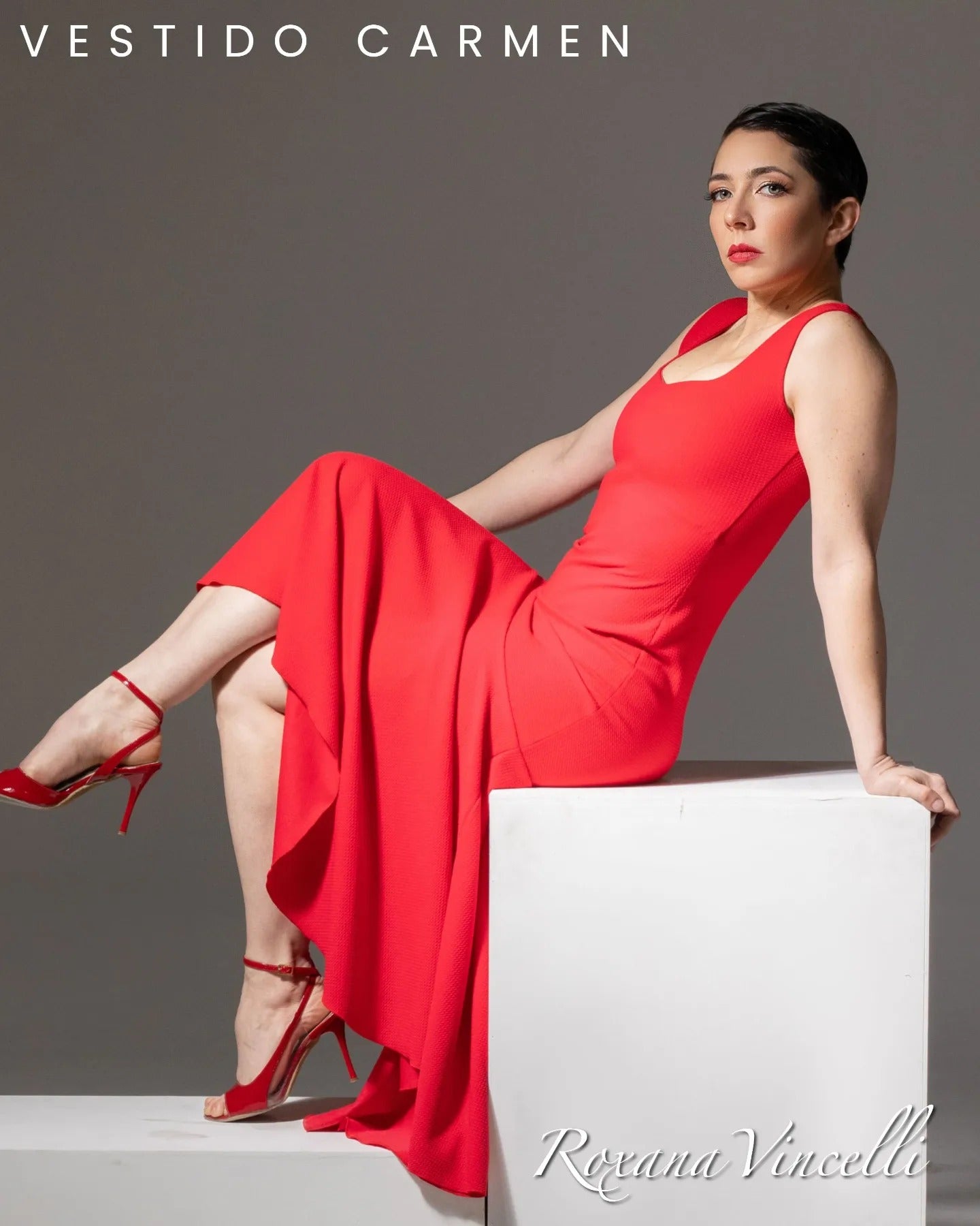 "Carmen" dress in Glitter