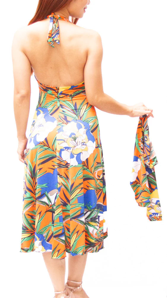 "Halter" Dress in Cold Silk