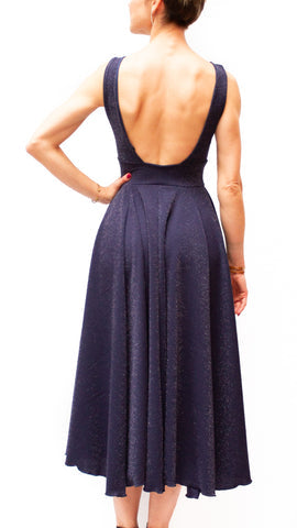 "Estela Midi" dress in Cold Silk