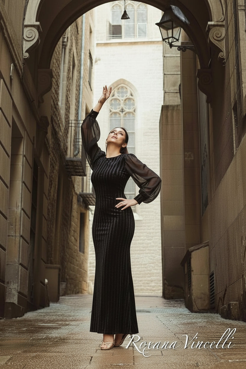 "Amanda" Tango Dress in Velvet Roxana Vincelli USA
