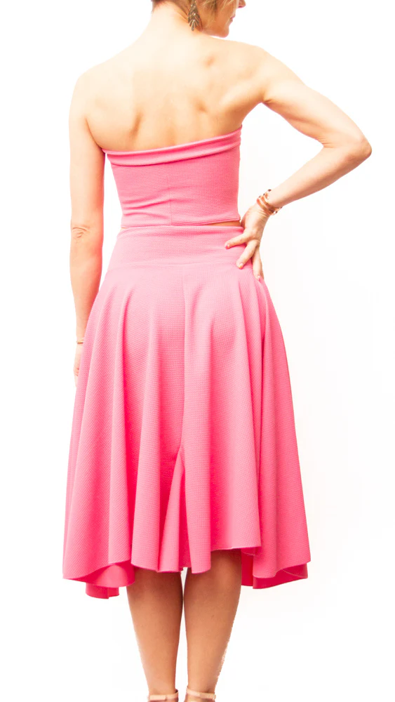 "Eva Strapless" Top in Pique / cold silk