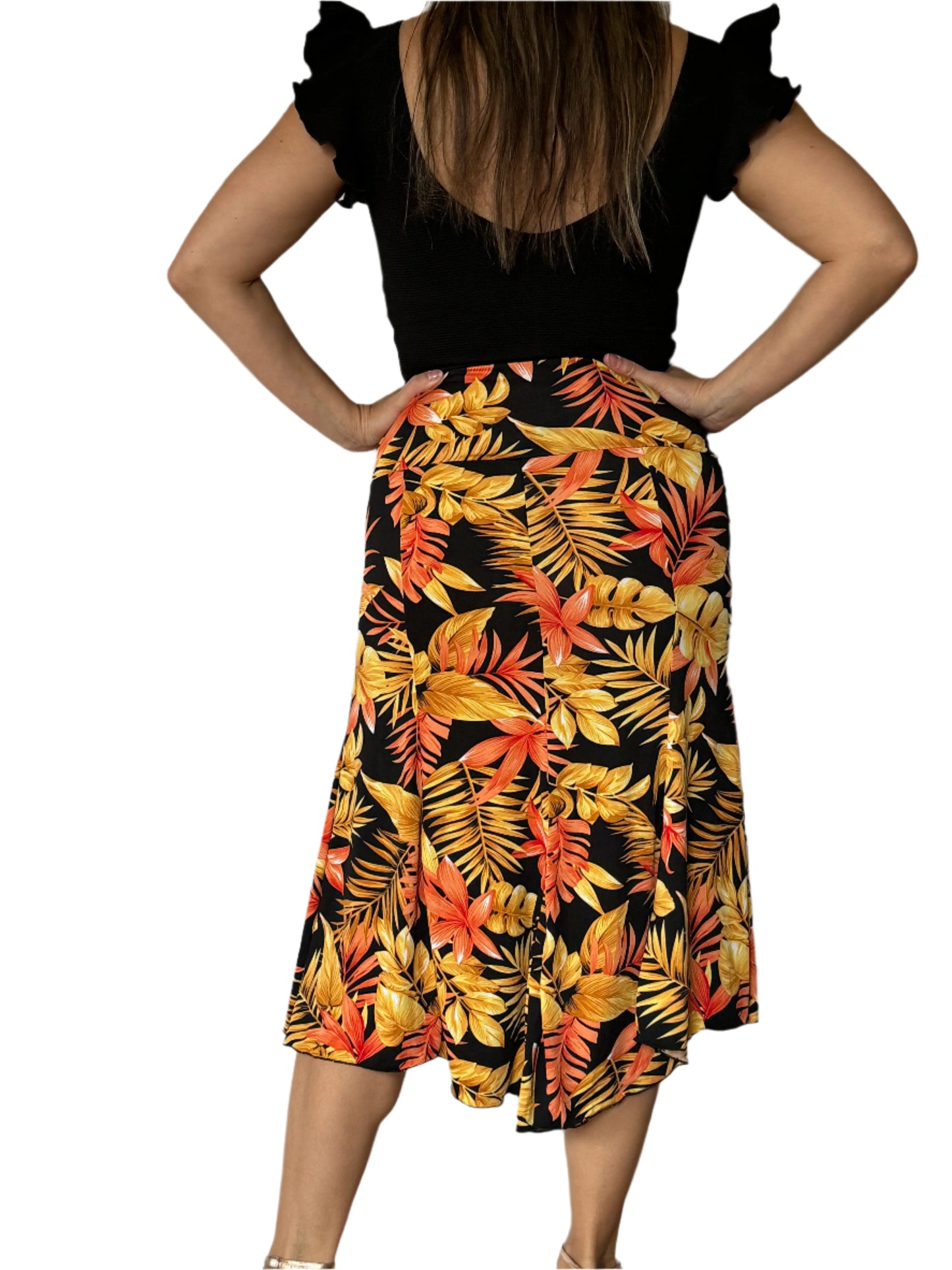 “Seven Segments” Skirt in Microfiber
