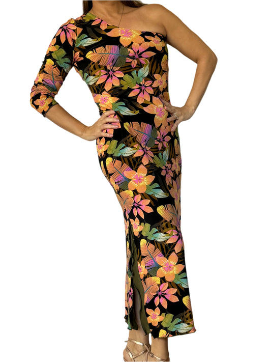 "Catalina" reversible dress in Cold Silk