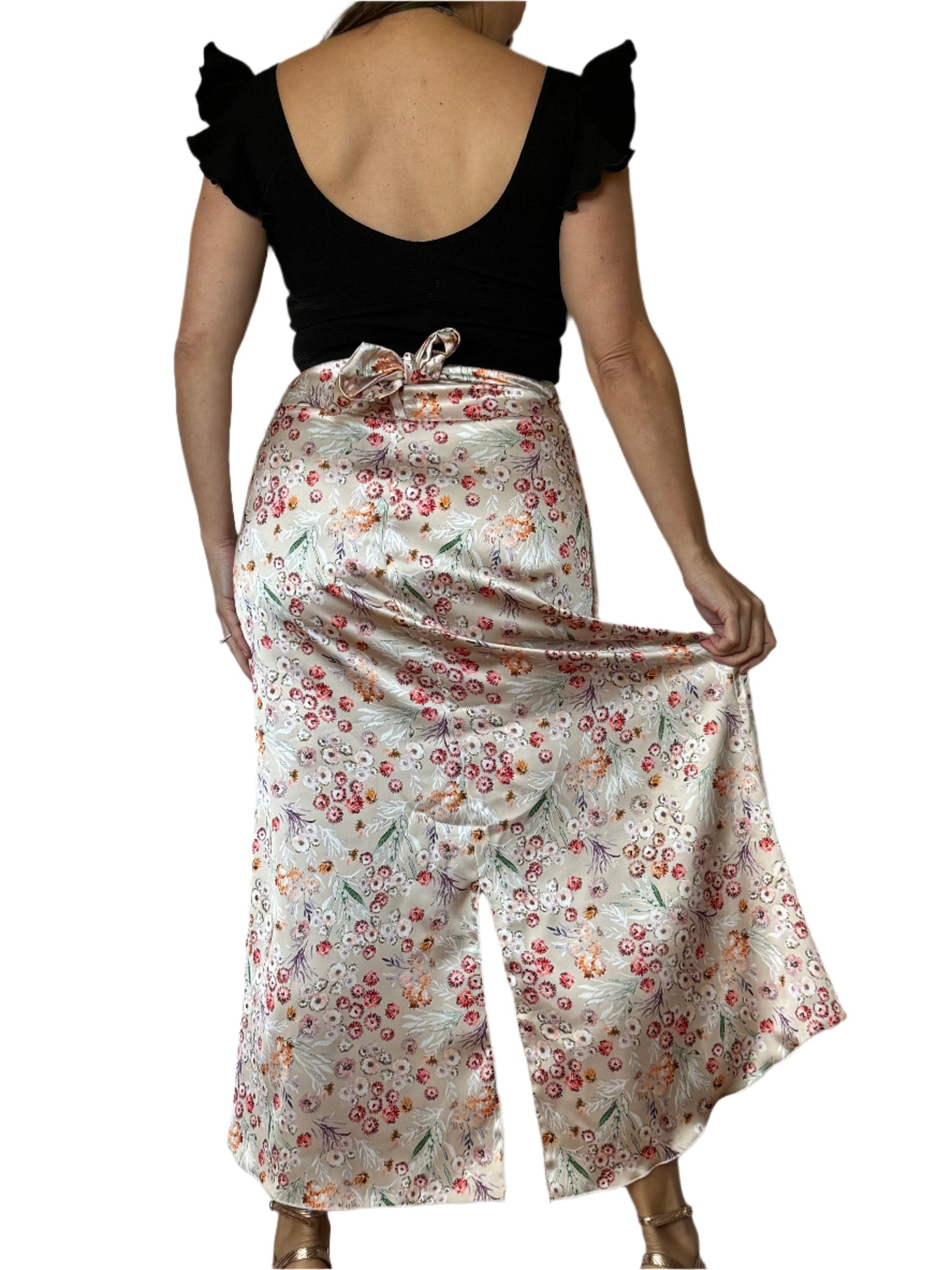 Wrap Skirt in Satin