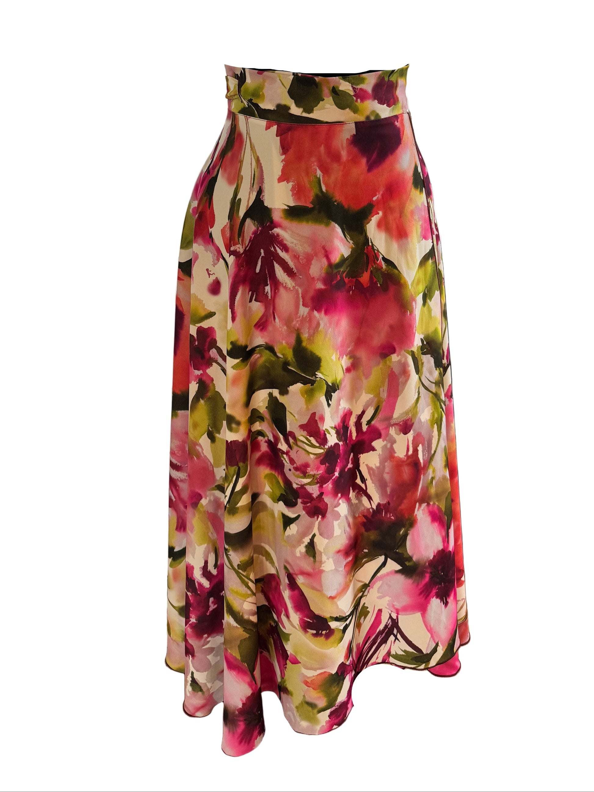 Flare Wrap Maxi Tango skirt in Creppe Roxana Vincelli USA