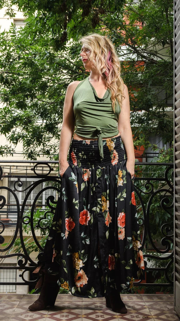 "Handkerchief" top in cold silk