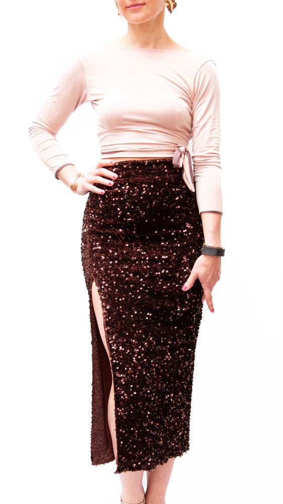 Pencil Tango Skirt Maxi (Sequin) Roxana Vincelli USA