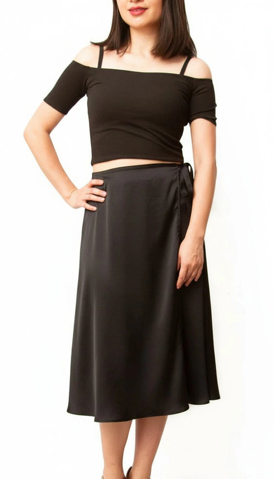 "Flare short warp Satin" Tango Skirt Roxana Vincelli USA