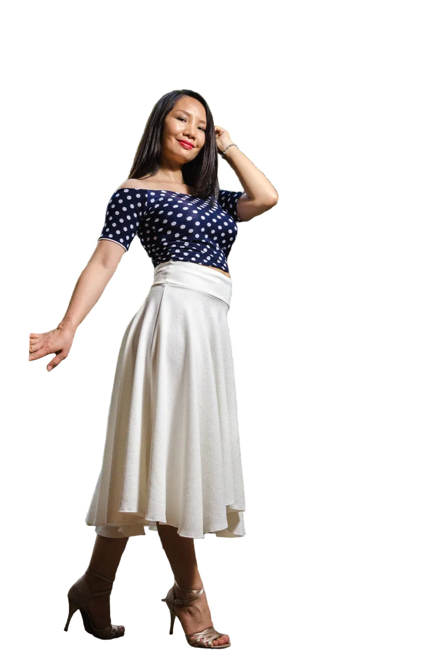 "Julie" skirt in stretch piqué Roxana Vincelli