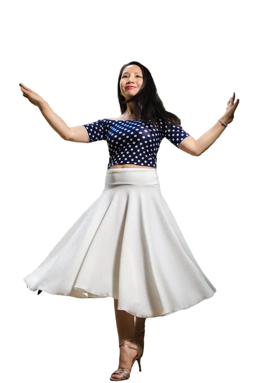 "Julie" skirt in stretch piqué Roxana Vincelli