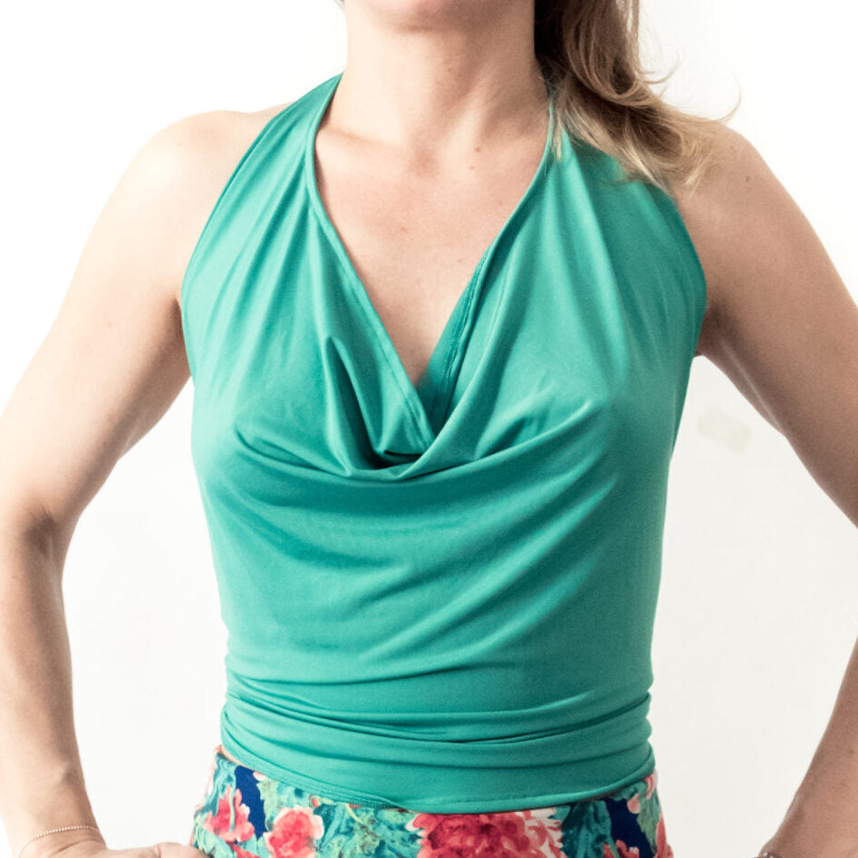 "Handkerchief" top in cold silk
