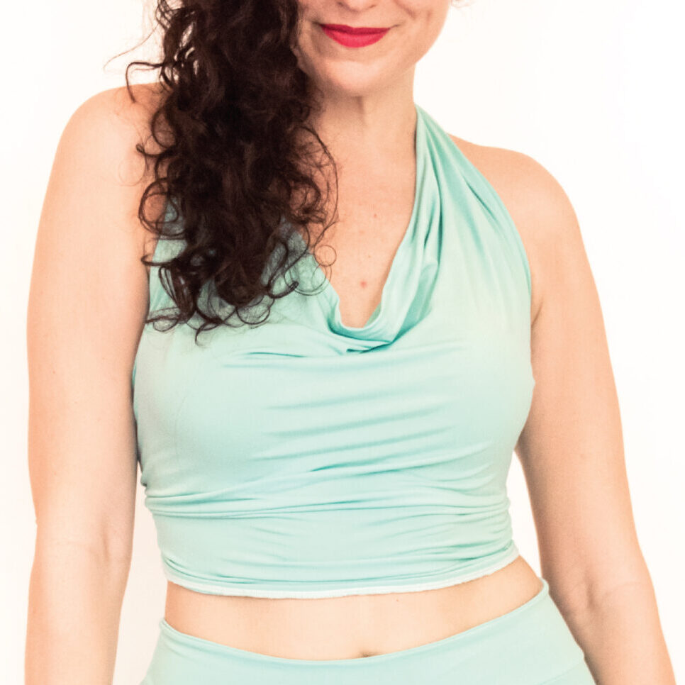 "Handkerchief" top in cold silk