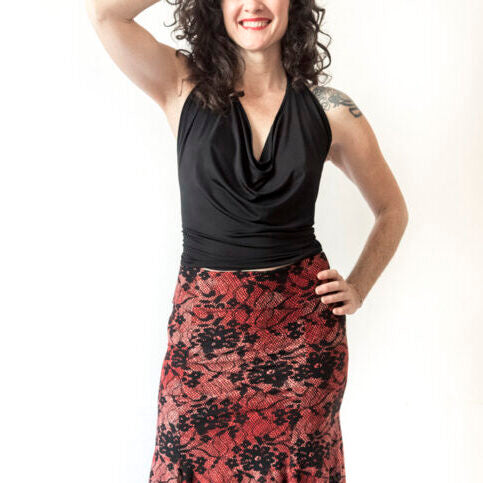 "Handkerchief" top in cold silk