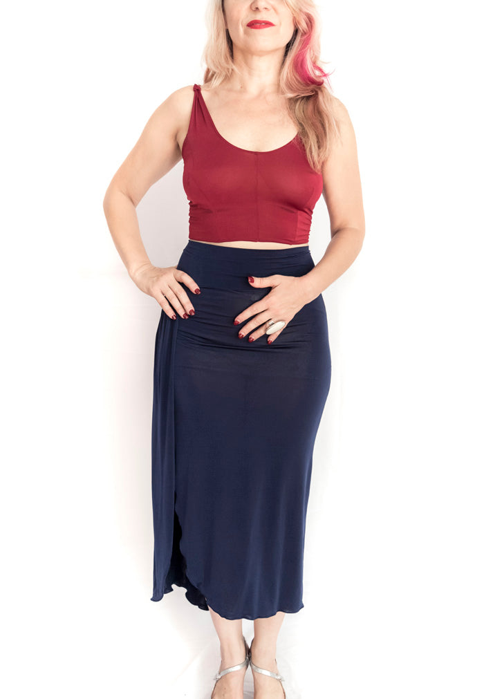 “Romantic” top in cold silk